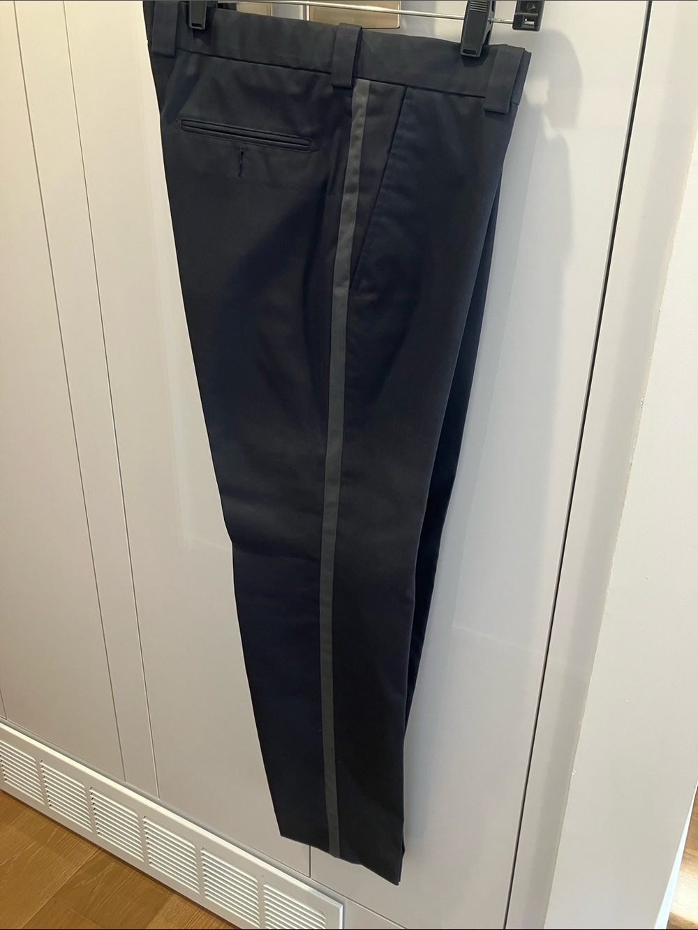 Gucci Grey/Grey Dress Pants with Side Stripe